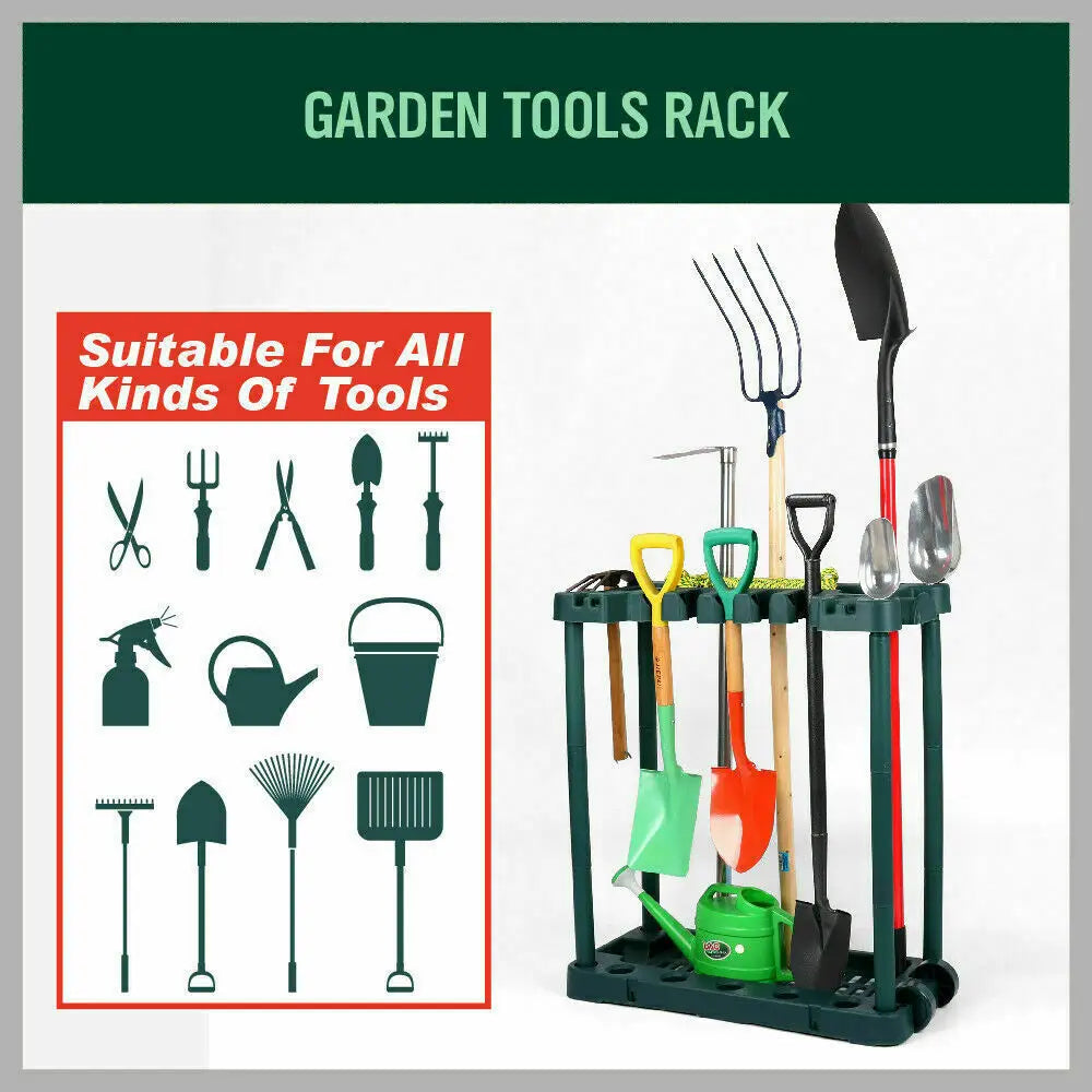VaKa Garden Farm Shed Garage Tools Storage Rack Handles Organizer Holder - Home & Garden > Garden Furniture