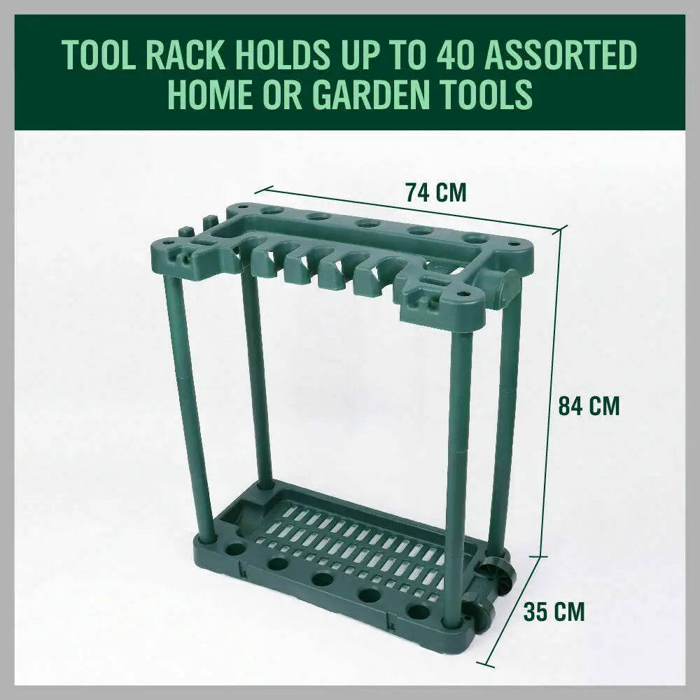 VaKa Garden Farm Shed Garage Tools Storage Rack Handles Organizer Holder - Home & Garden > Garden Furniture