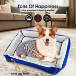 Vaka Navy Dog Bed Pet Cat Calming Floor Mat Sleeping Cave Washable Extra Large 29702 - Pet Care > Dog Supplies > Dog