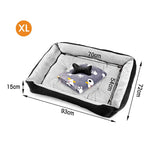 Vaka Navy Dog Bed Pet Cat Calming Floor Mat Sleeping Cave Washable Extra Large 29705 - Pet Care > Dog Supplies > Dog
