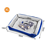 Vaka Navy Dog Bed Pet Cat Calming Floor Mat Sleeping Cave Washable Extra Large 29702 - Pet Care > Dog Supplies > Dog