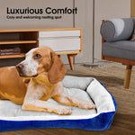 Vaka Navy Dog Bed Pet Cat Calming Floor Mat Sleeping Cave Washable Extra Large 29701 - Pet Care > Dog Supplies > Dog