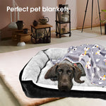 Vaka Navy Dog Bed Pet Cat Calming Floor Mat Sleeping Cave Washable Extra Large 29704 - Pet Care > Dog Supplies > Dog