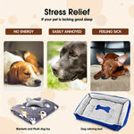 Vaka Navy Dog Bed Pet Cat Calming Floor Mat Sleeping Cave Washable Extra Large 29703 - Pet Care > Dog Supplies > Dog