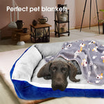 Vaka Navy Dog Bed Pet Cat Calming Floor Mat Sleeping Cave Washable Extra Large 29702 - Pet Care > Dog Supplies > Dog