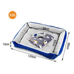 Vaka Navy Dog Bed Pet Cat Calming Floor Mat Sleeping Cave Washable Extra Large 29703 - Pet Care > Dog Supplies > Dog