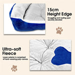 Vaka Navy Dog Bed Pet Cat Calming Floor Mat Sleeping Cave Washable Extra Large 29702 - Pet Care > Dog Supplies > Dog