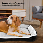 Vaka Navy Dog Bed Pet Cat Calming Floor Mat Sleeping Cave Washable Extra Large 29704 - Pet Care > Dog Supplies > Dog
