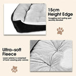 Vaka Navy Dog Bed Pet Cat Calming Floor Mat Sleeping Cave Washable Extra Large 29704 - Pet Care > Dog Supplies > Dog