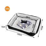 Vaka Navy Dog Bed Pet Cat Calming Floor Mat Sleeping Cave Washable Extra Large 29706 - Pet Care > Dog Supplies > Dog