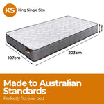 ValueSleeper 3-Zone Orthopaedic Pocket Spring King Single Mattress - Furniture > Mattresses