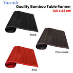 Varnish Bamboo Table Runner 140 x 33cm Chocolate - Home & Garden > Kitchenware