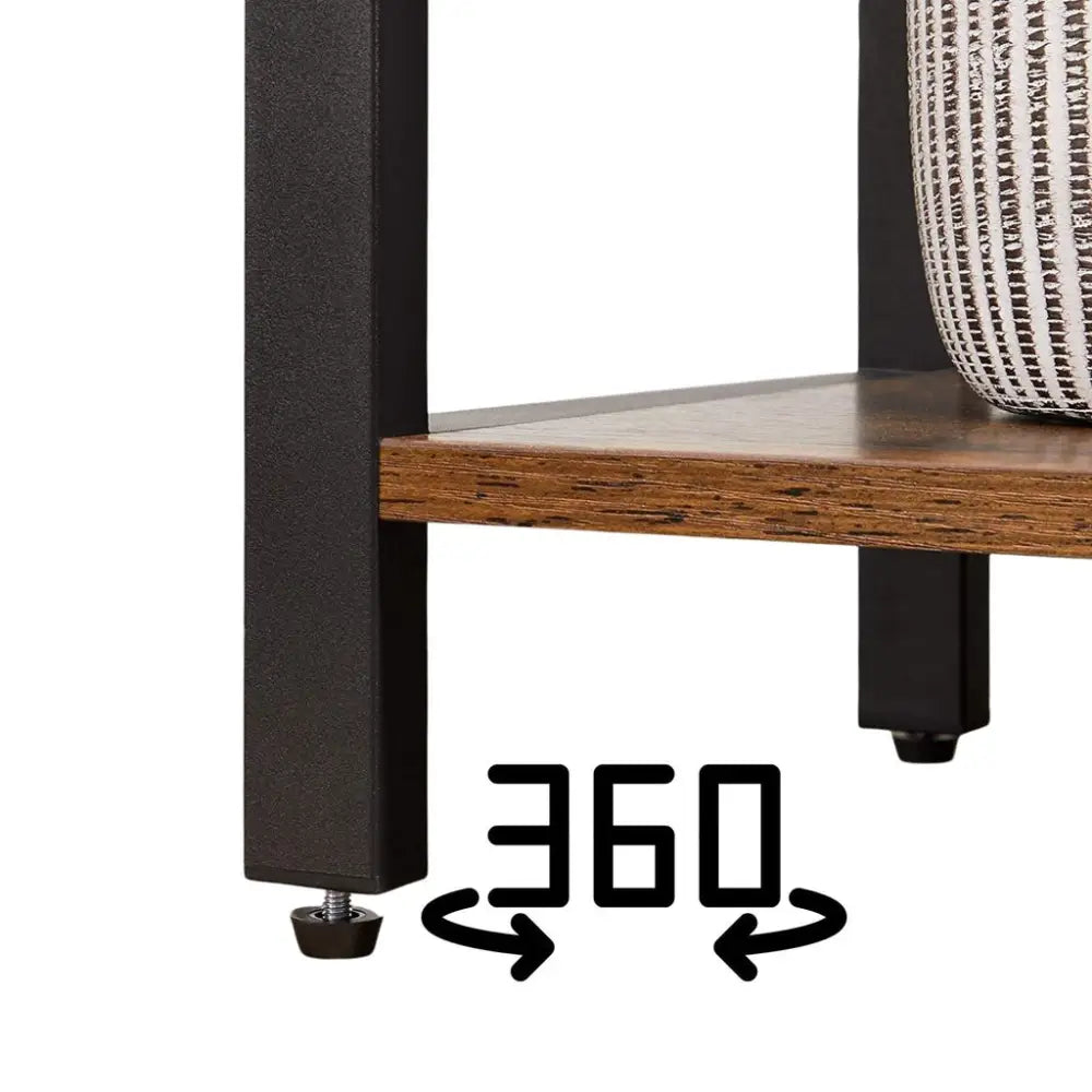 VASAGLE 6-Tier Bookcase Storage Shelf Steel Frame for Living Room Study Office Hallway Industrial Design Vintage Brown