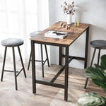 VASAGLE Bar Table Industrial Kitchen Table Dining Table With Solid Metal Frame for Cocktails Bar Party Cellar
