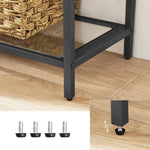 VASAGLE Bookshelf 5 Tier Tempered Glass with Metal Frame Black - Furniture > Living Room > Bookcases & Shelves