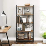 VASAGLE Bookshelf Rustic Brown and Black - Furniture > Living Room > Bookcases & Shelves