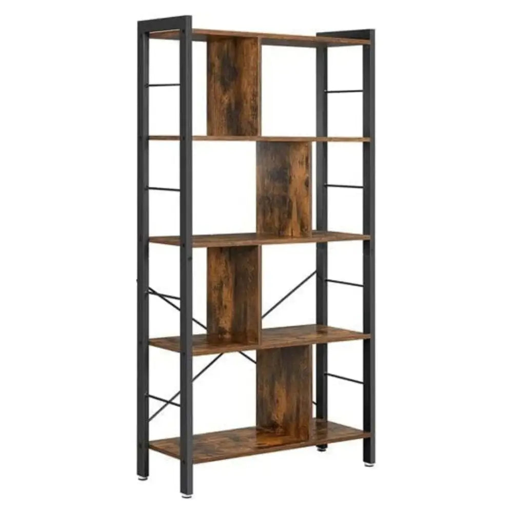 VASAGLE Bookshelf Rustic Brown and Black - Furniture > Living Room > Bookcases & Shelves