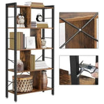 VASAGLE Bookshelf Rustic Brown and Black - Furniture > Living Room > Bookcases & Shelves