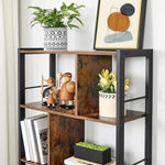 VASAGLE Bookshelf Rustic Brown and Black - Furniture > Living Room > Bookcases & Shelves