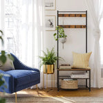 VASAGLE Coat Rack Stand Height 175 cm Rustic Brown HSR41BX - Furniture > Living Room