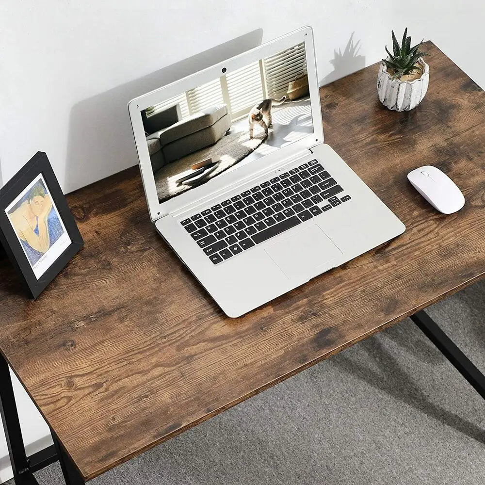 VASAGLE Computer Desk Rustic Brown and Black LWD40X - Furniture > Office