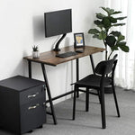 VASAGLE Computer Desk Rustic Brown and Black LWD40X - Furniture > Office
