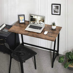 VASAGLE Computer Desk Rustic Brown and Black LWD40X - Furniture > Office