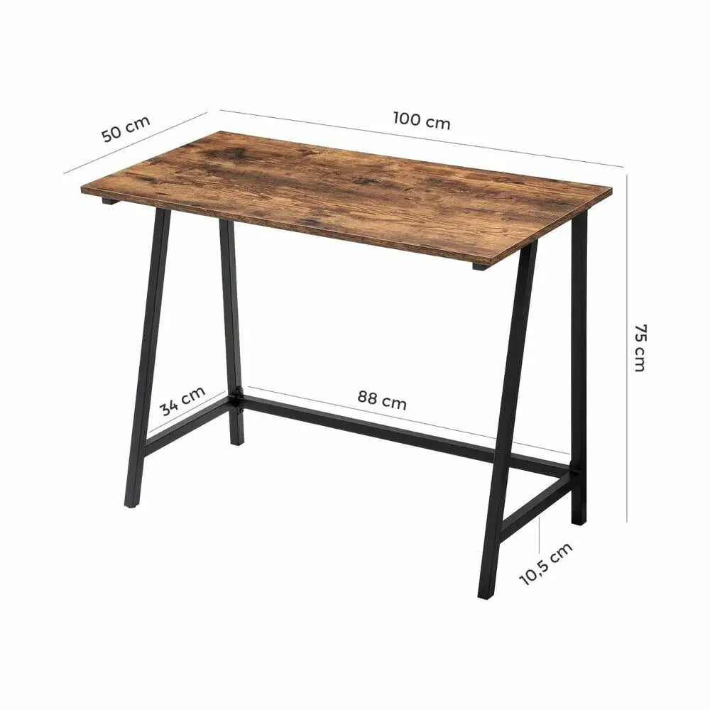 VASAGLE Computer Desk Rustic Brown and Black LWD40X - Furniture > Office