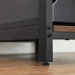 VASAGLE Computer Desk with 2 Shelves Rustic Brown and Black LWD47X - Furniture > Living Room