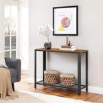 VASAGLE Console Table Rustic Brown and Black LNT80X - Furniture > Office