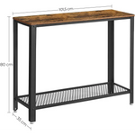 VASAGLE Console Table Rustic Brown and Black LNT80X - Furniture > Office