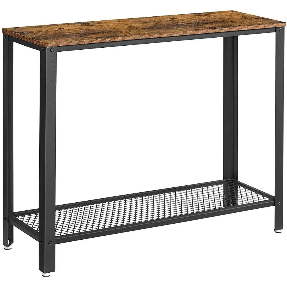 VASAGLE Console Table Rustic Brown and Black LNT80X - Furniture > Office