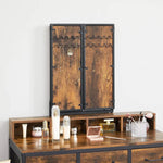 VASAGLE Dresser Table with Trifold Mirror Rustic Brown and Black - Baby & Kids > Kid’s Furniture > Kid’s Dressers