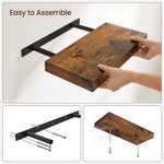 VASAGLE Floating Wall Shelf for Photos Decorations Rustic Brown - Furniture > Living Room