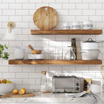 VASAGLE Floating Wall Shelf for Photos Decorations Rustic Brown - Furniture > Living Room