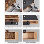 VASAGLE Floating Wall Shelf for Photos Decorations Rustic Brown - Furniture > Living Room