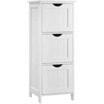 VASAGLE Floor Cabinet with 3 Drawers White BBC50WT - Furniture > Living Room