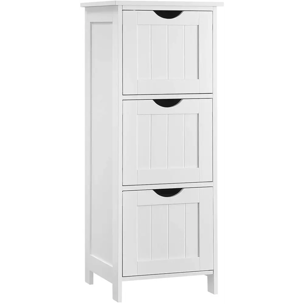 VASAGLE Floor Cabinet with 3 Drawers White BBC50WT - Furniture > Living Room