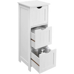 VASAGLE Floor Cabinet with 3 Drawers White BBC50WT - Furniture > Living Room