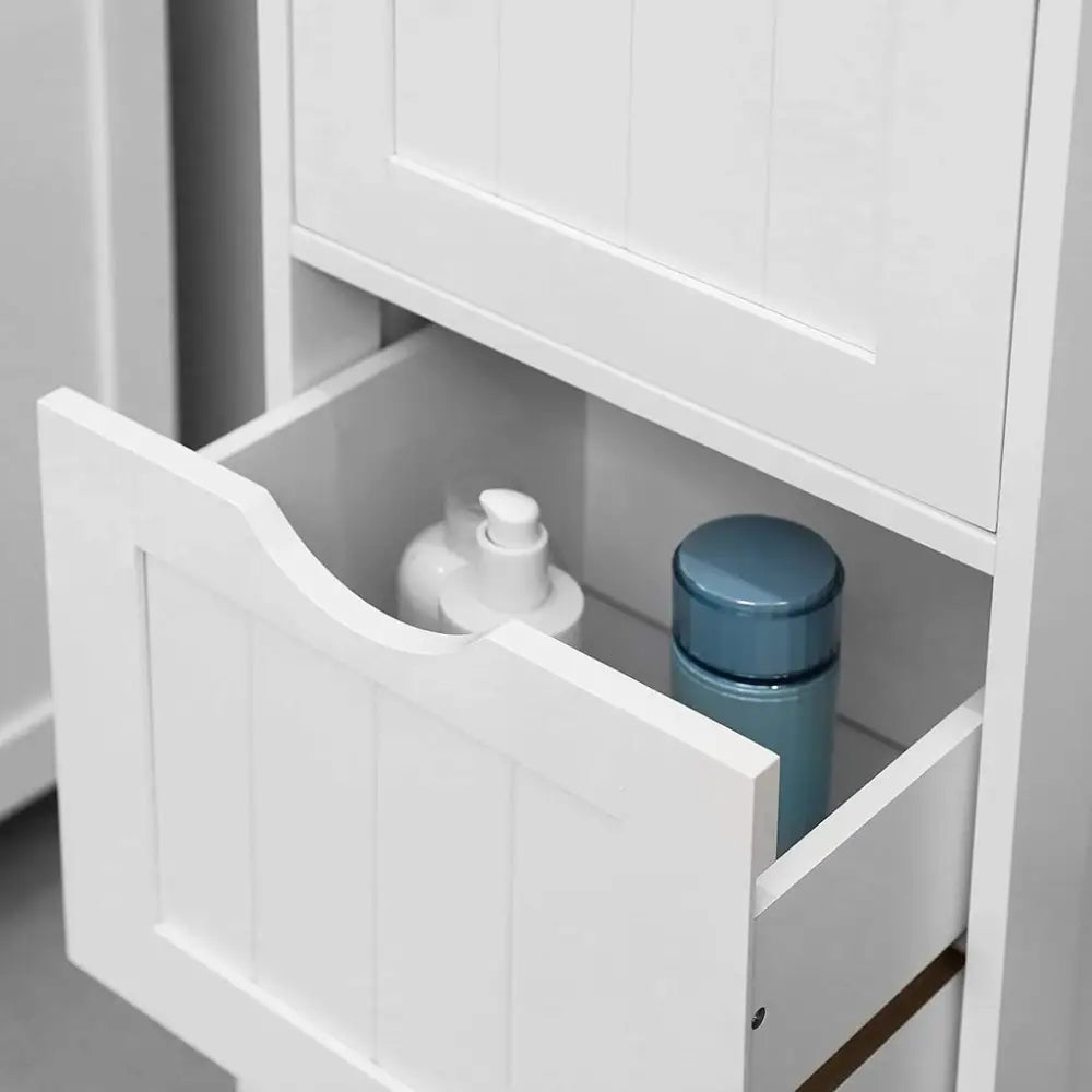 VASAGLE Floor Cabinet with 3 Drawers White BBC50WT - Furniture > Living Room