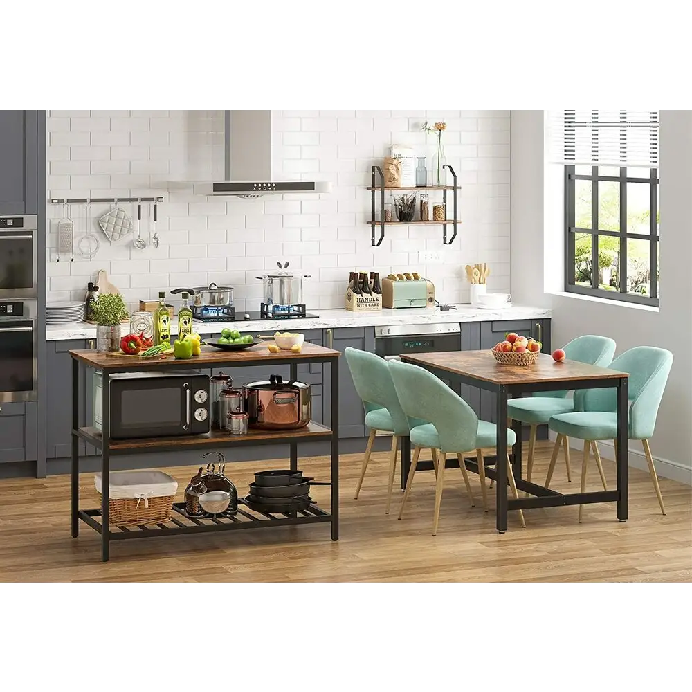 VASAGLE Kitchen Shelf Rustic Brown and Black KKI01BX - Furniture > Living Room