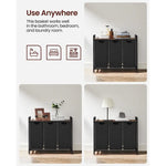 VASAGLE Laundry Hamper with 3 Bags Rustic Brown and Black - Home & Garden > Laundry & Cleaning