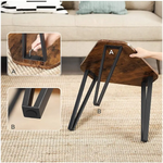 VASAGLE Nesting Coffee Table Set of 3 Rustic Brown and Black LNT14BXV1 - Furniture > Living Room