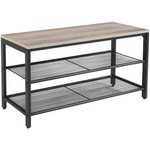 VASAGLE Shoe Rack 3 Tier Greige LBS73MB - Furniture > Living Room