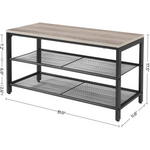 VASAGLE Shoe Rack 3 Tier Greige LBS73MB - Furniture > Living Room