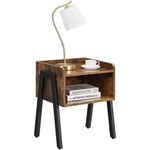 VASAGLE Side Table Rustic Brown and Black LET54X - Furniture > Living Room