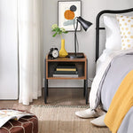 VASAGLE Side Table Rustic Brown and Black LET54X - Furniture > Living Room