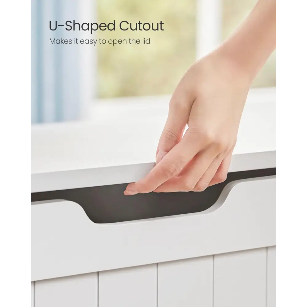 VASAGLE Storage Bench White LHS11WTV1 - Home & Garden > Storage