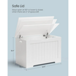 VASAGLE Storage Bench White LHS11WTV1 - Home & Garden > Storage