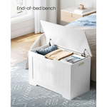 VASAGLE Storage Bench White LHS11WTV1 - Home & Garden > Storage